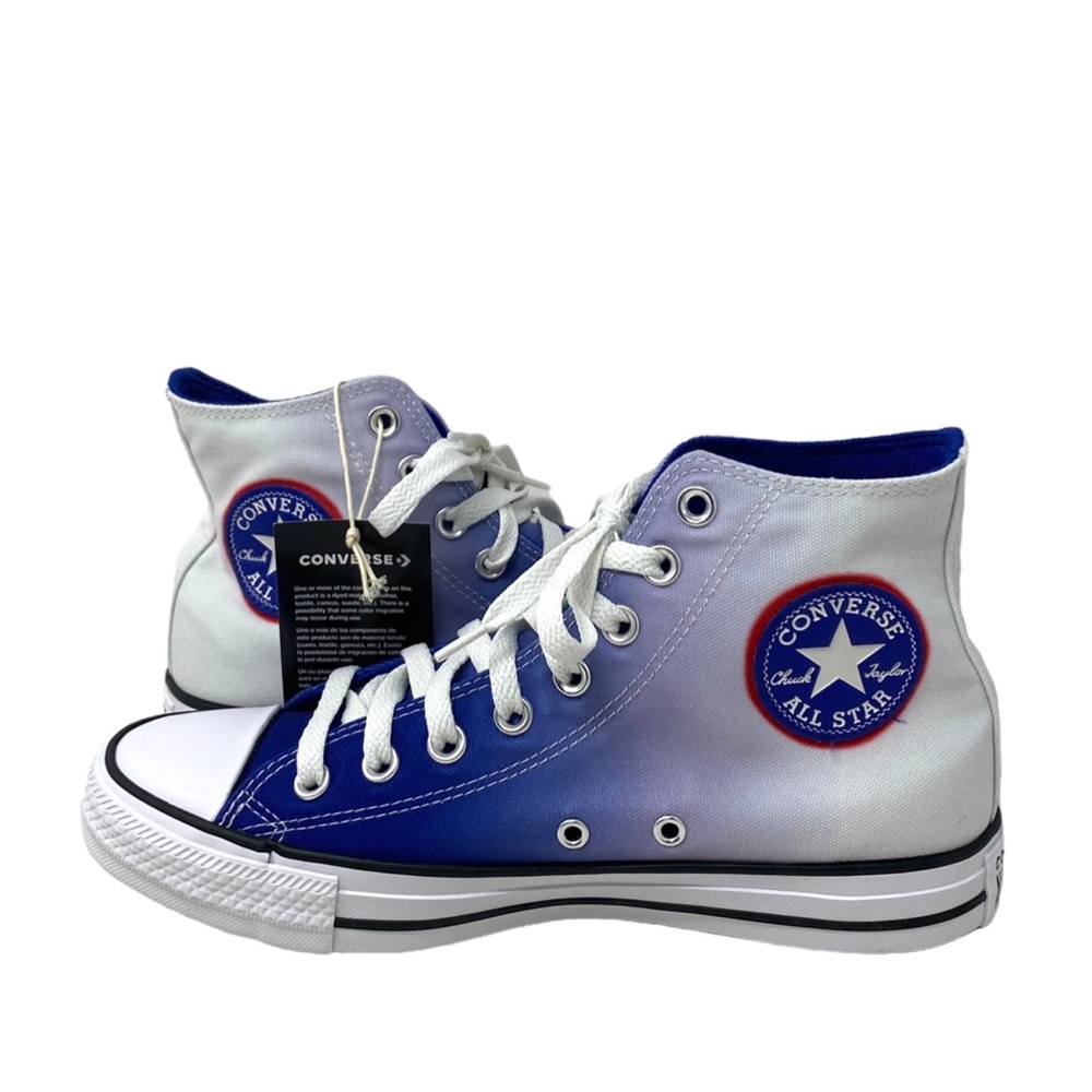 Converse Ctas High Top Shoes Canvas Sneaker For Women Blue White Skate A04167C - Picture 6 of 9